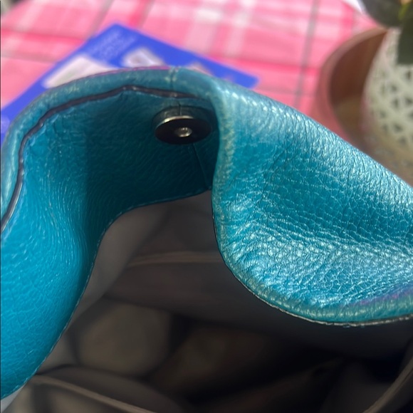 Coach Teal Leather Hobo Bag with Supple Texture - Picture 5 of 10